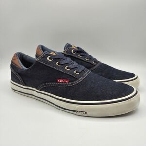 Levis Denim Low Top Sneakers Mens 9.5 Blue Casual Boat shoes Spring Summer